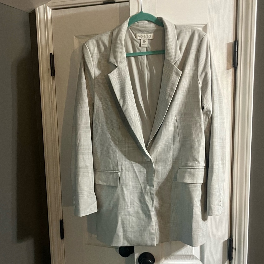 Rachel Zoe Gray Plaid Blazer